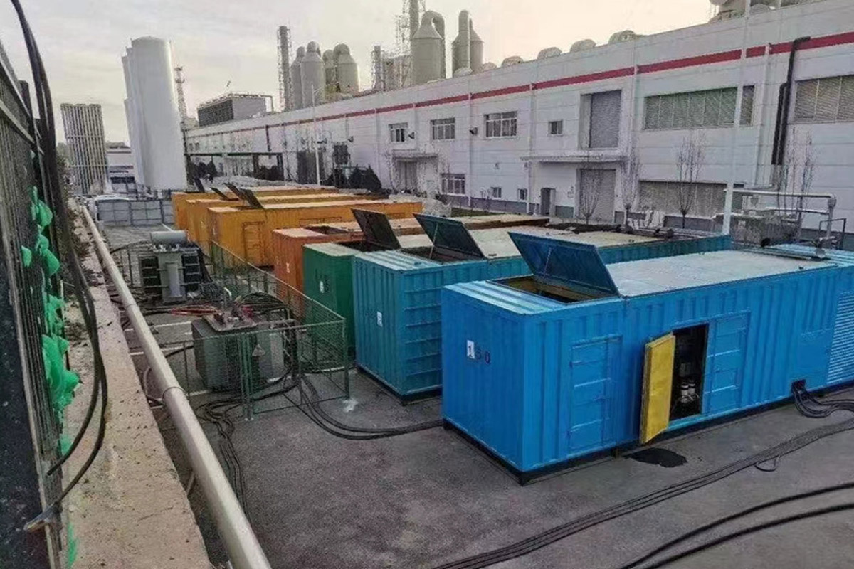 新乡发电机租赁施工现场
